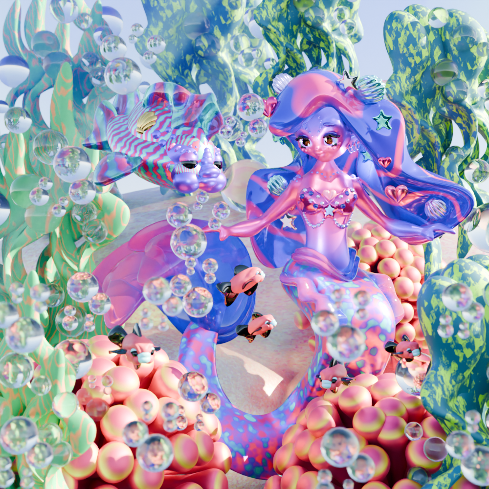 A girl, and a train passing